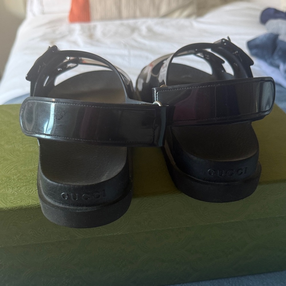 Gucci Black Strappy Sandals - Picture 6 of 10